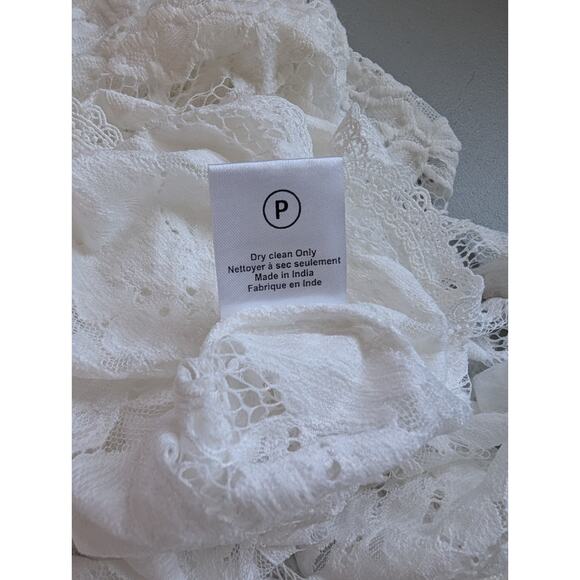 NWD Hemant & Nandita Sheer Lace Midi Dress Size S Ivory #NB460 - Picture 15 of 15